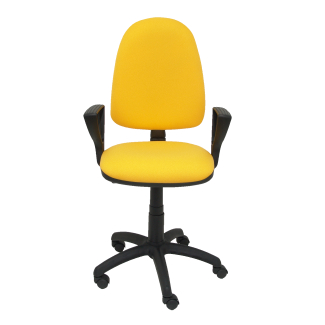 PIQUERAS Y CRESPO Cadeira do escritório Ayna tecido BALI amarelo (Incluindo os braços fixos)