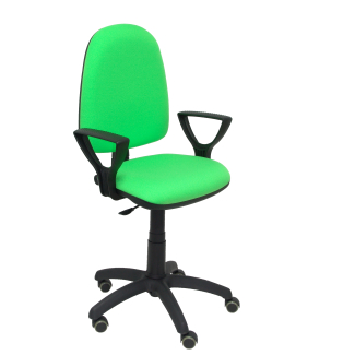 Ayna bali pistachio green chair arms fixed wheels parquet