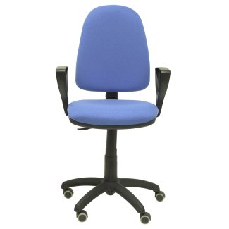 Ayna bali blue chair clear parquet wheels fixed arms