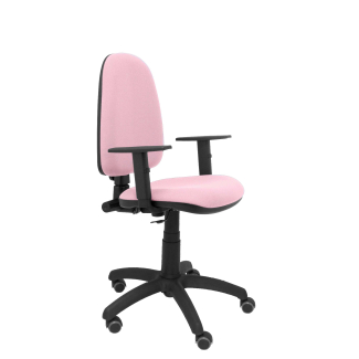 Ayna bali chair adjustable arms pale pink wheels parquet