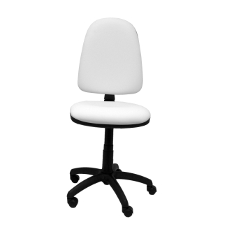 Fauteuil de Bureau Modèle Ayna  Simili cuir Blanc Sans Accoudoirs