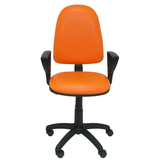 Ayna chair with arms orange similpiel
