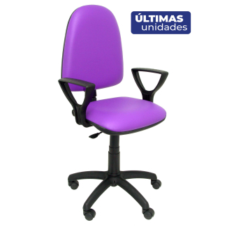 Ayna chair with arms similpiel lila