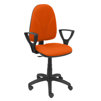 Fauteuil de Bureau Modèle Algarra  Tissu BALI Orange Accoudoirs Fixes