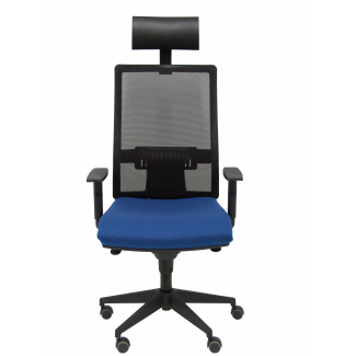Horna bali navy blue chair with headboard