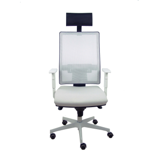 Silla Horna sincro malla blanca bali blanco brazos blancos base blanca ruedas parque