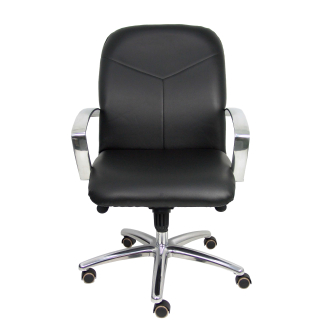 Black imitation leather chair confident Caudete