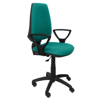 Fauteuil de Bureau Modèle Elche CP  Tissu BALI Vert Accoudoirs Fixes