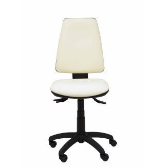 Fauteuil de Bureau Modèle Elche S  Simili cuir Blanc Sans Accoudoirs