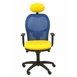 Fauteuil de Bureau Modèle Jorquera cabecero  Tissu BALI Jaune Accoudoirs Réglables