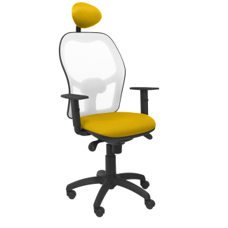 Fauteuil de Bureau Modèle Jorquera cabecero  Tissu BALI Jaune Accoudoirs Réglables