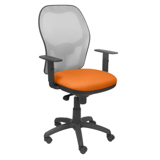 Fauteuil de Bureau Modèle Jorquera  Tissu BALI Orange Accoudoirs Réglables