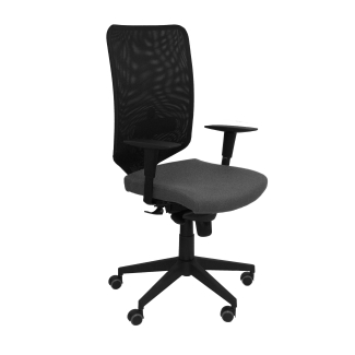 Fauteuil de Bureau Modèle Ossa Negra  Maille Gris Accoudoirs Réglables