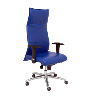 Albacete XL leather armchair blue to 160kg