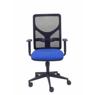 Motilla malha braço preto bali assento da cadeira azul ajustável