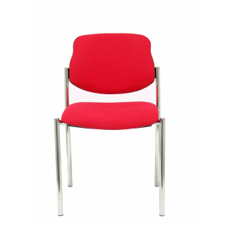 Villalgordo cadeira fixa chassi cromo bali vermelho