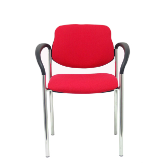 Villalgordo fixa cadeira bali chassis vermelho com cromo braços