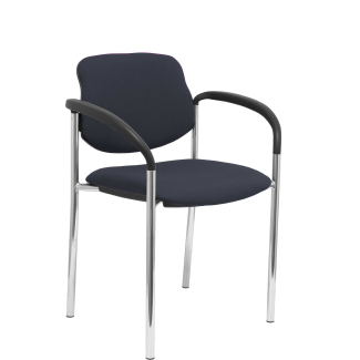 Villalgordo fixed chair chrome dark gray chassis with arms bali