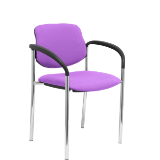 Villalgordo bali lila fixed chair chrome chassis with arms