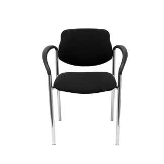 Villalgordo fixed chair bali black chrome chassis with arms