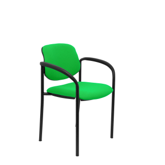 Pistachio fixed chair Villalgordo bali black chassis with arms