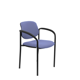 Fixed chair Villalgordo bali light blue black chassis with arms