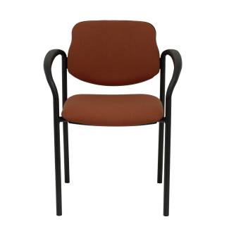 Fixed chair Villalgordo bali brown black chassis with arms