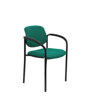 Villalgordo fixed chair bali green black chassis with arms