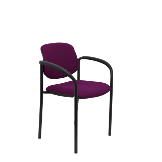 Villalgordo fixed chair bali purple black chassis with arms
