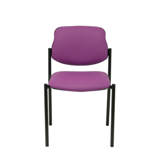 Villalgordo fixed chair chassis black purple similpiel