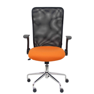 Minaya mesh chair seat backrest black orange bali