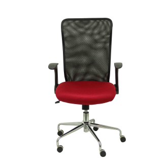 cadeira Minaya malha 3D banco de trás preto vermelho