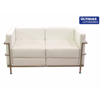 Tarazona similpiel white sofa