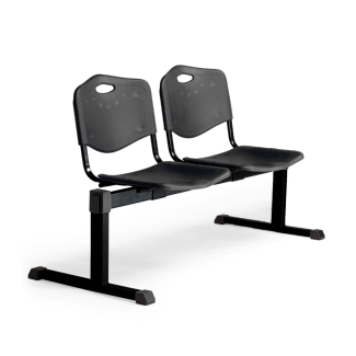 Cenizate bench seat 2 places with injected plastic black