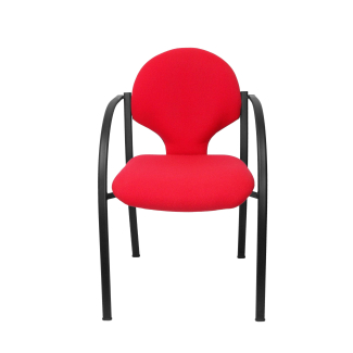 Hellin Pacote 2 cadeiras chassis preto bali vermelho