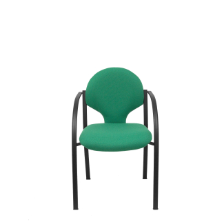 Hellin Pack 2 chairs black chassis green bali