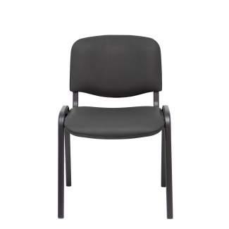 Alcaraz similpiel pacote de 4 cadeiras preto