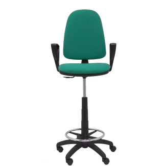 Ayna bali green stool fixed arms
