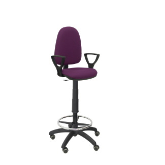 Ayna stool purple bali arms fixed wheels parquet