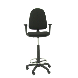 Ayna bali black stool with adjustable armrests