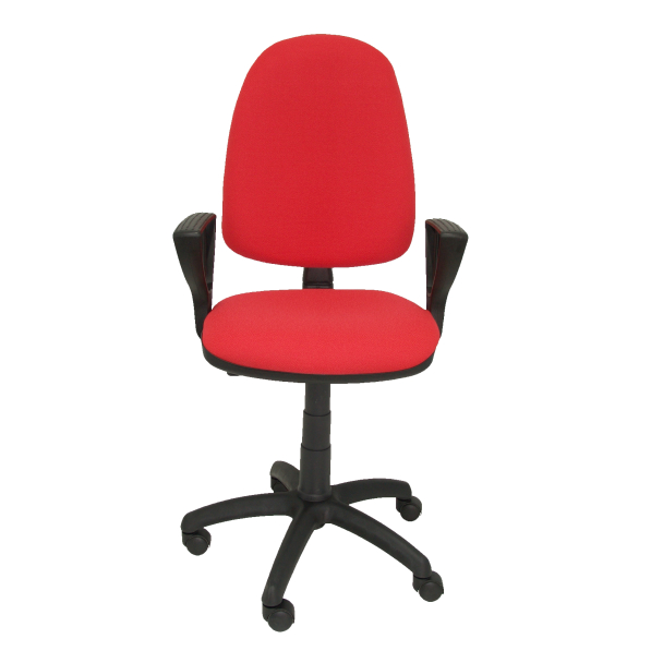 Fauteuil de Bureau Modèle Ayna  Tissu BALI Rouge Accoudoirs Fixes