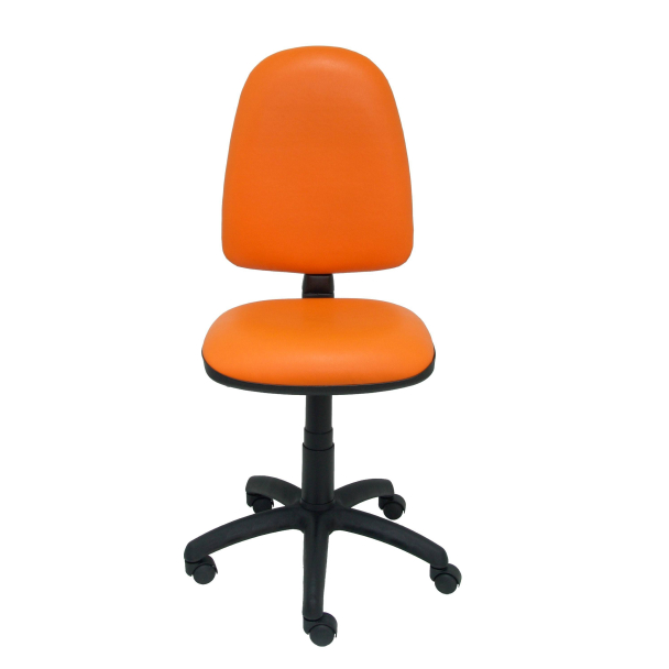 Fauteuil de Bureau Modèle Ayna  Simili cuir Orange Sans Accoudoirs