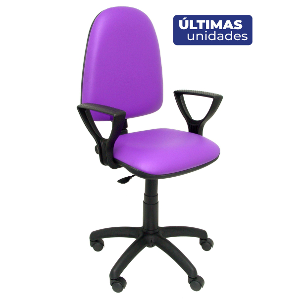 Ayna chair with arms similpiel lila
