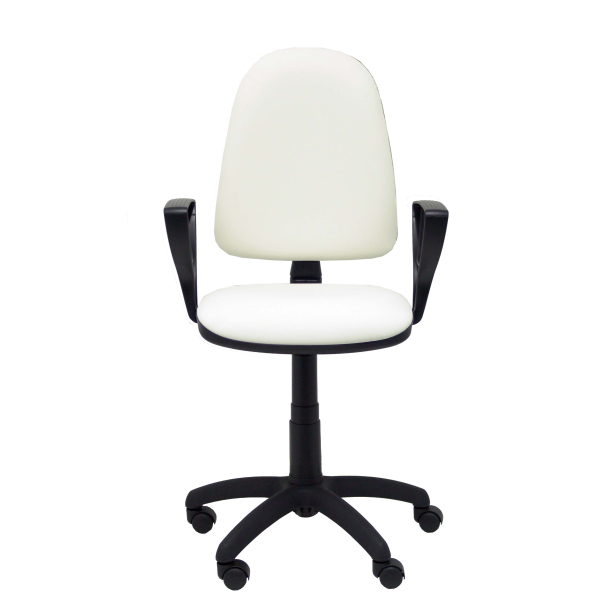 Fauteuil de Bureau Modèle Ayna  Tissu ANTIBACTÉRIEN Blanc Accoudoirs Fixes