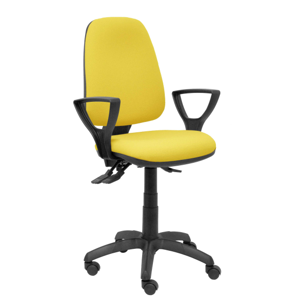 Fauteuil de Bureau Modèle Tarancón  Tissu BALI Jaune Accoudoirs Fixes