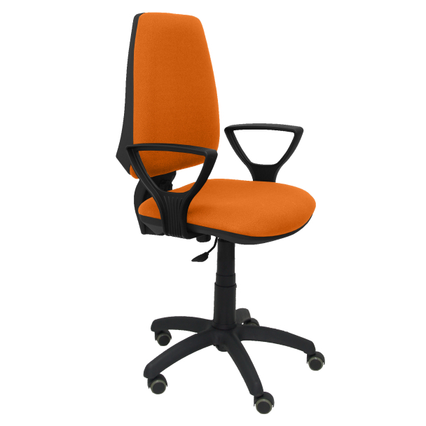 Fauteuil de Bureau Modèle Elche CP  Tissu BALI Orange Accoudoirs Fixes