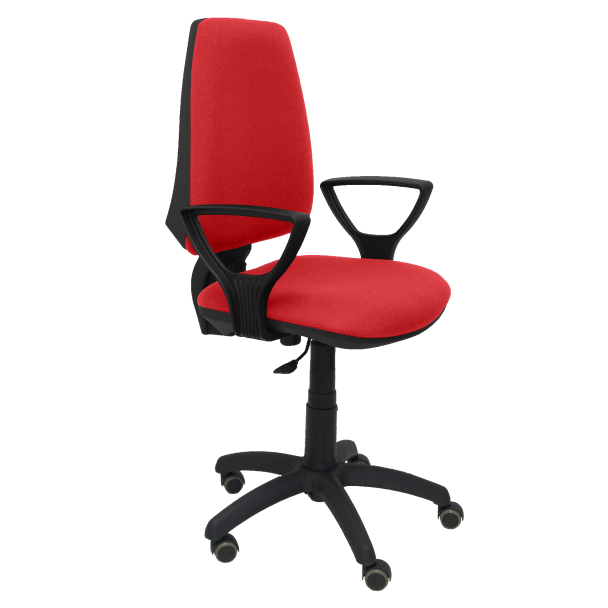 Fauteuil de Bureau Modèle Elche CP  Tissu BALI Rouge Accoudoirs Fixes