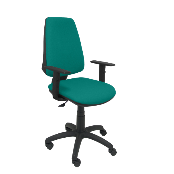 Fauteuil de Bureau Modèle Elche CP  Tissu BALI Vert Accoudoirs Réglables