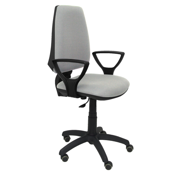 Elche CP bali chair light gray parquet wheels fixed arms