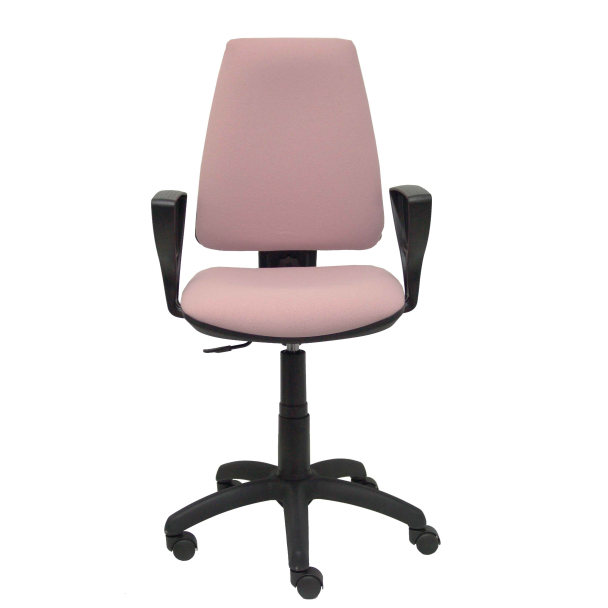 Elche CP bali chair fixed arms pale pink wheels parquet